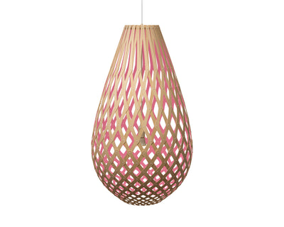 David Trubridge - KOU-1000-NAT-PNK - One Light Lightshade - Koura - Natural/Natural/Pink