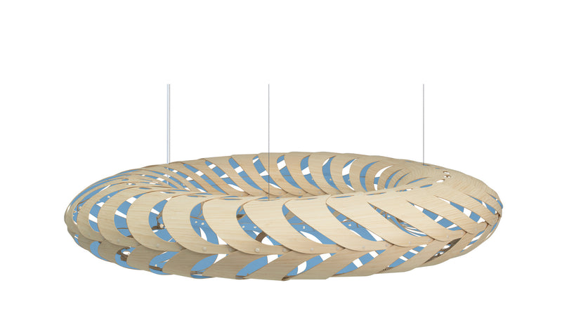 David Trubridge - MAR-1100-NAT-BLU - Lightshade - Maru - Natural/Natural/Blue