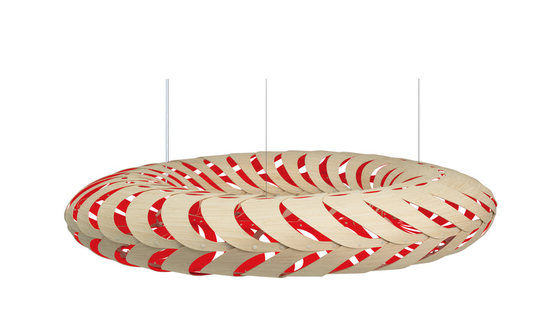 David Trubridge - MAR-1100-NAT-RED - Lightshade - Maru - Natural/Natural/Red