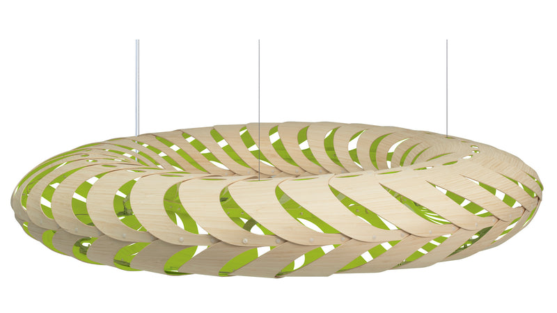 David Trubridge - MAR-1400-NAT-LIM - Lightshade - Maru - Natural/Natural/Lime