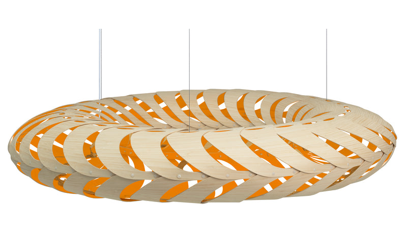 David Trubridge - MAR-1400-NAT-ORA - Lightshade - Maru - Natural/Natural/Orange