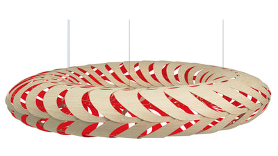 David Trubridge - MAR-1400-NAT-RED - Lightshade - Maru - Natural/Natural/Red