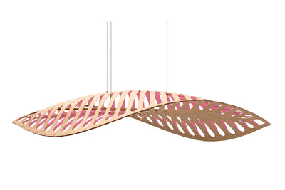 David Trubridge - NAV-LARG-NAT-PNK - LED Lightshade - Navicula - Natural/Natural/Pink