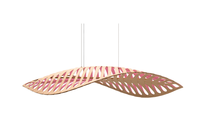 David Trubridge - NAV-MEDI-NAT-PNK - LED Lightshade - Navicula - Natural/Natural/Pink