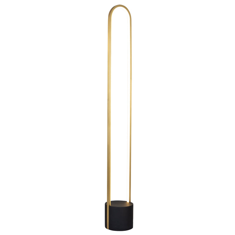Artcraft - AC7592BB - LED Floor Lamp - Cortina - Brushed Brass with Black Base