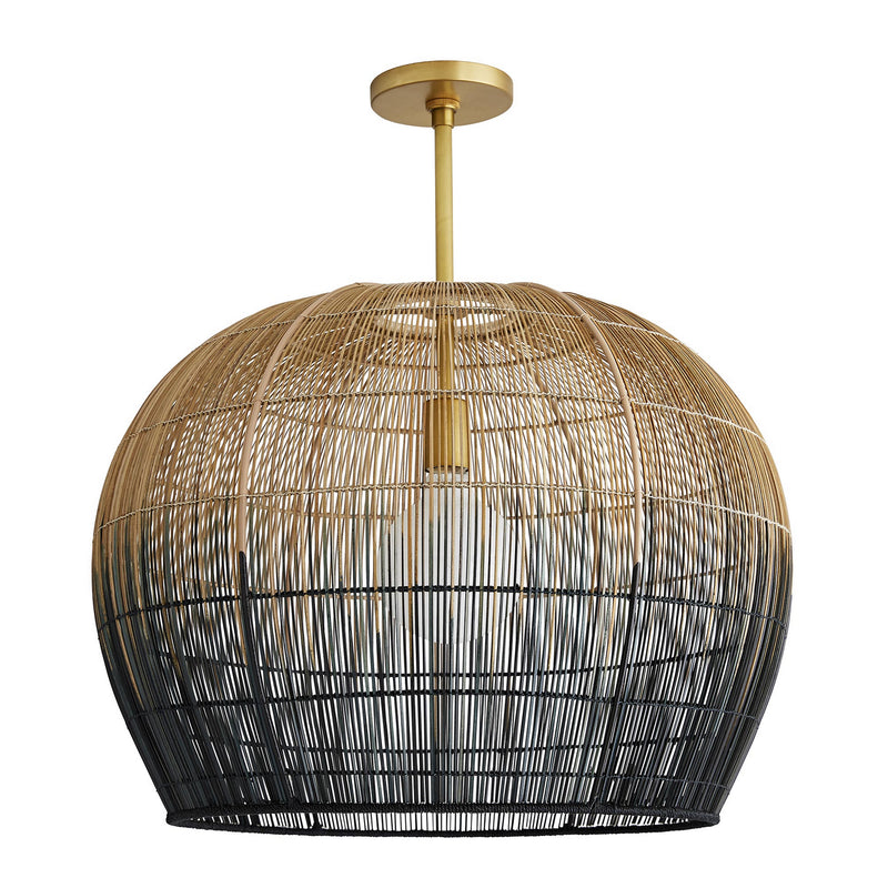 Arteriors - 45060 - One Light Pendant - Swami - Natural and Black Ombre