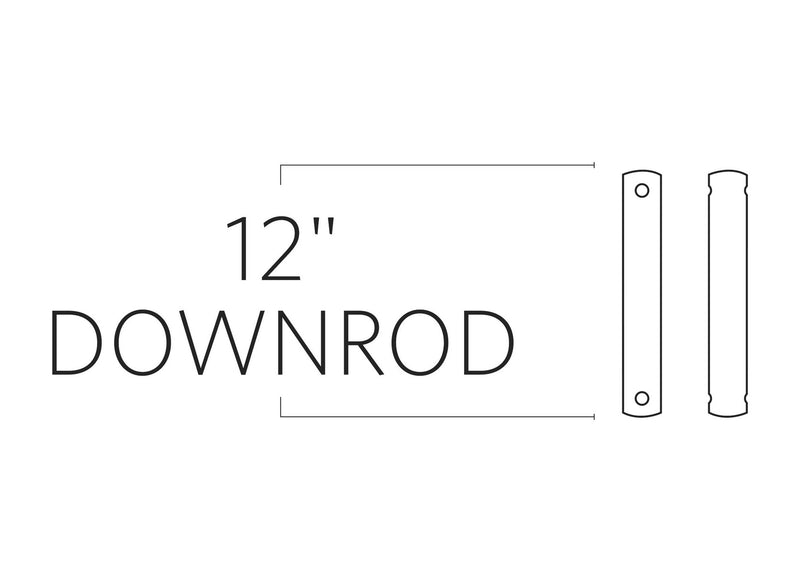 Visual Comfort Fan - DR12DWZ - Downrod - Universal Downrod - Dark Weathered Zinc