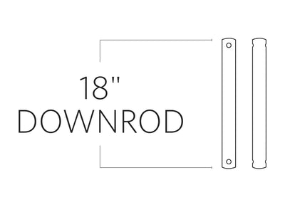 Visual Comfort Fan - DR18WGR - Downrod - Universal Downrod - Washed Grey