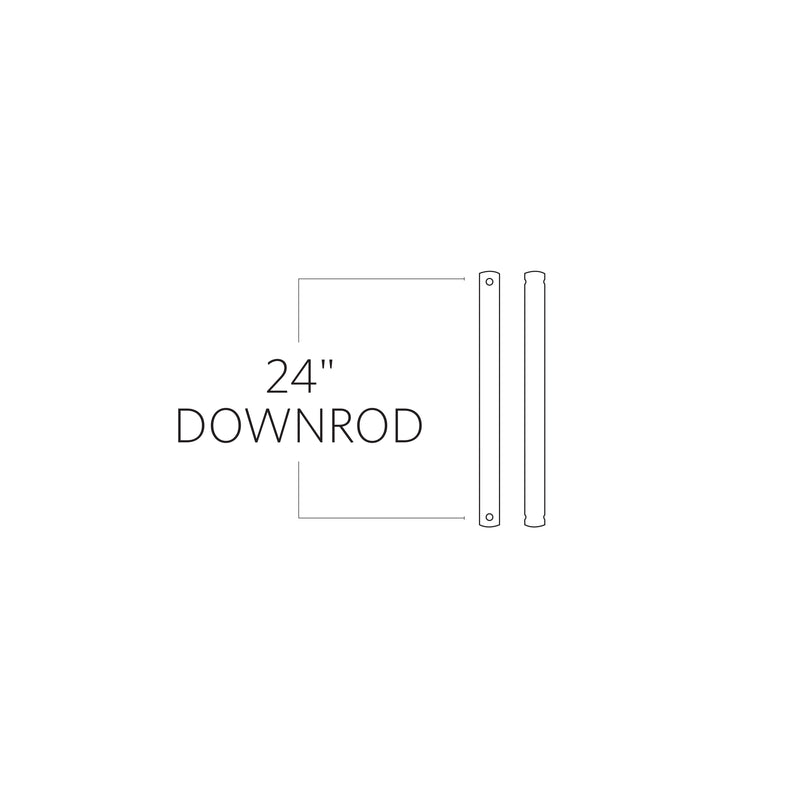 Visual Comfort Fan - DR24SN - Downrod - Satin Nickel