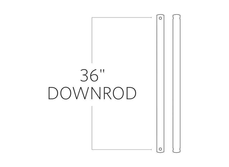 Visual Comfort Fan - DR36DWZ - Downrod - Universal Downrod - Dark Weathered Zinc
