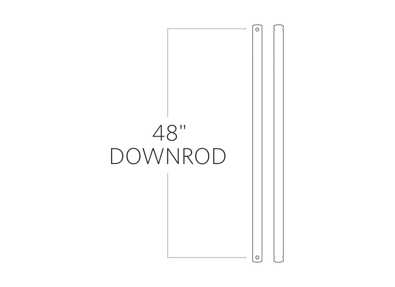 Visual Comfort Fan - DR48DWZ - Downrod - Universal Downrod - Dark Weathered Zinc