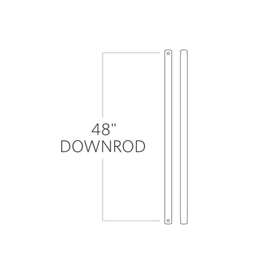Visual Comfort Fan - DR48SN - Downrod - Satin Nickel