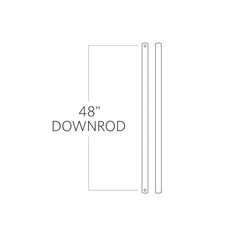 Visual Comfort Fan - DR48SN - Downrod - Satin Nickel