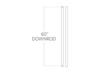 Visual Comfort Fan - DR60DWZ - Downrod - Universal Downrod - Dark Weathered Zinc