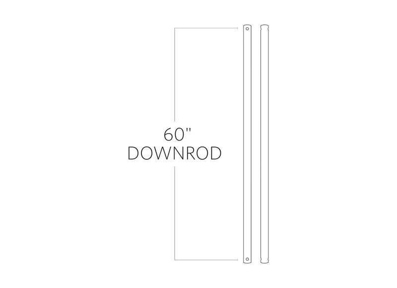 Visual Comfort Fan - DR60DWZ - Downrod - Universal Downrod - Dark Weathered Zinc