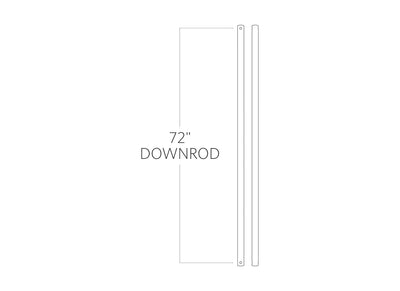 Visual Comfort Fan - DR72DWZ - Downrod - Universal Downrod - Dark Weathered Zinc