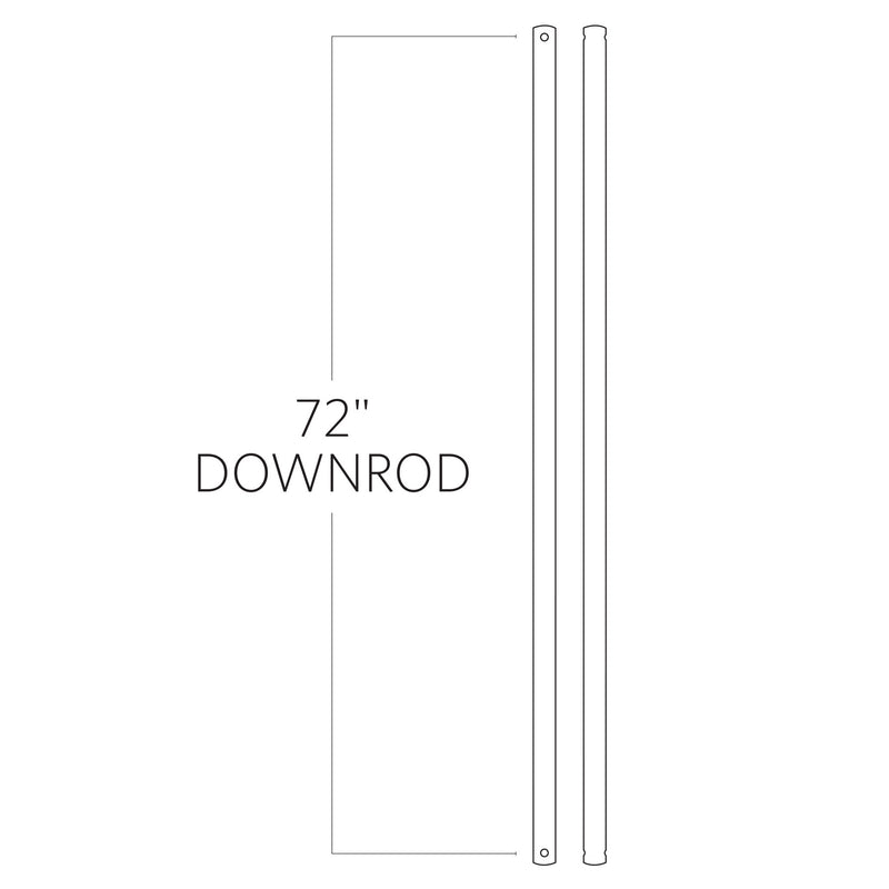 Visual Comfort Fan - DR72SN - Downrod - Satin Nickel