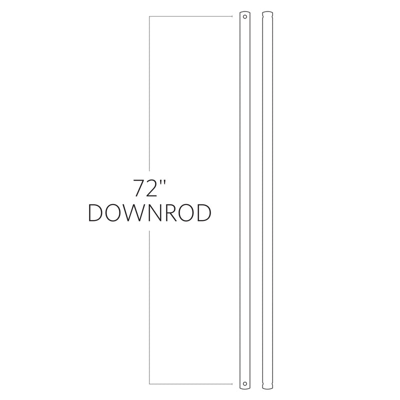 Visual Comfort Fan - DR72SN - Downrod - Universal Downrod - Satin Nickel