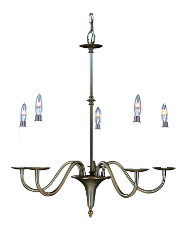 Framburg - 9225 MB - Five Light Chandelier - Jamestown - Mahogany Bronze