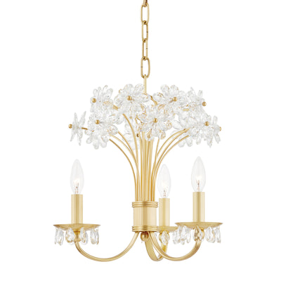 Hudson Valley - 4419-AGB - Three Light Chandelier - Beaumont - Aged Brass