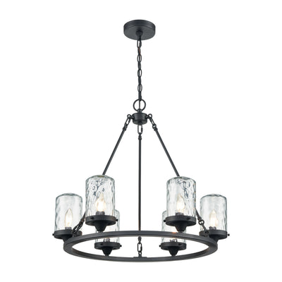 ELK Home - 45406/6 - Six Light Outdoor Pendant - Torch - Charcoal