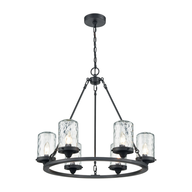 ELK Home - 45406/6 - Six Light Outdoor Pendant - Torch - Charcoal