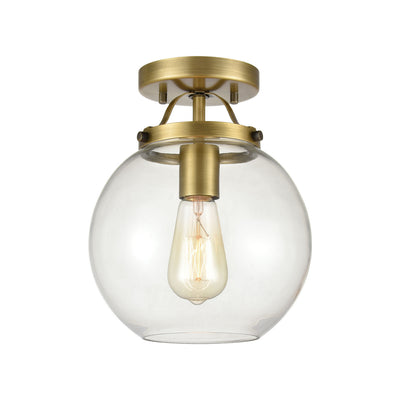 ELK Home - 47184/1 - One Light Semi Flush Mount - Bernice - Brushed Antique Brass