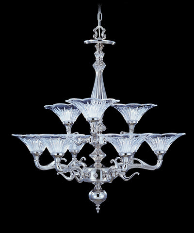 Framburg - 8629 PS - Nine Light Chandelier - Geneva - Polished Silver