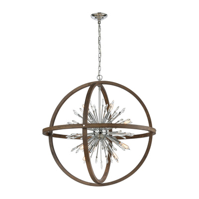 ELK Home - D4470 - Six Light Pendant - Morning Star - Aged Wood