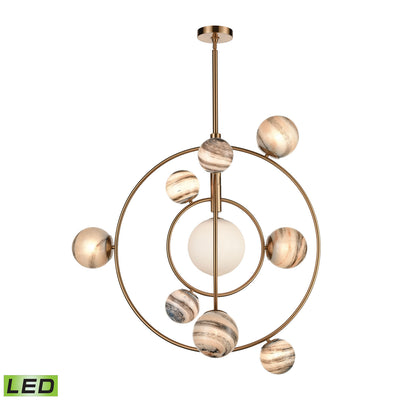 ELK Home - D4616 - LED Chandelier - Orbital - Aged Brass