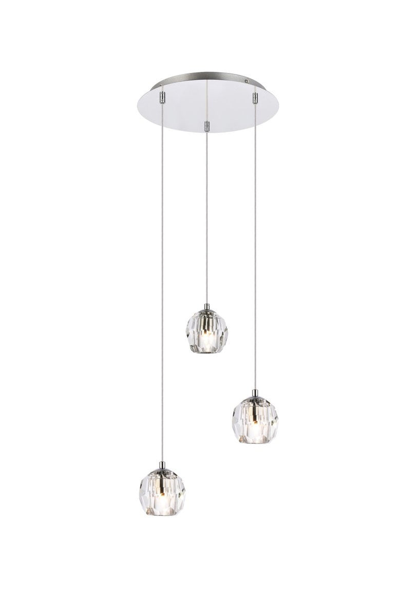 Elegant Lighting - 3505D12C - Three Light Pendant - Eren - Chrome