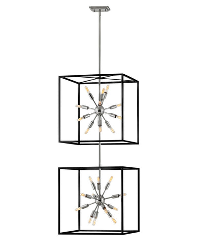 Hinkley - 46316BLK-PN - LED Chandelier - Aros - Black with Polished Nickel accents