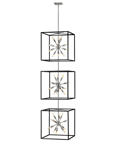 Hinkley - 46318BLK-PN - LED Chandelier - Aros - Black with Polished Nickel accents