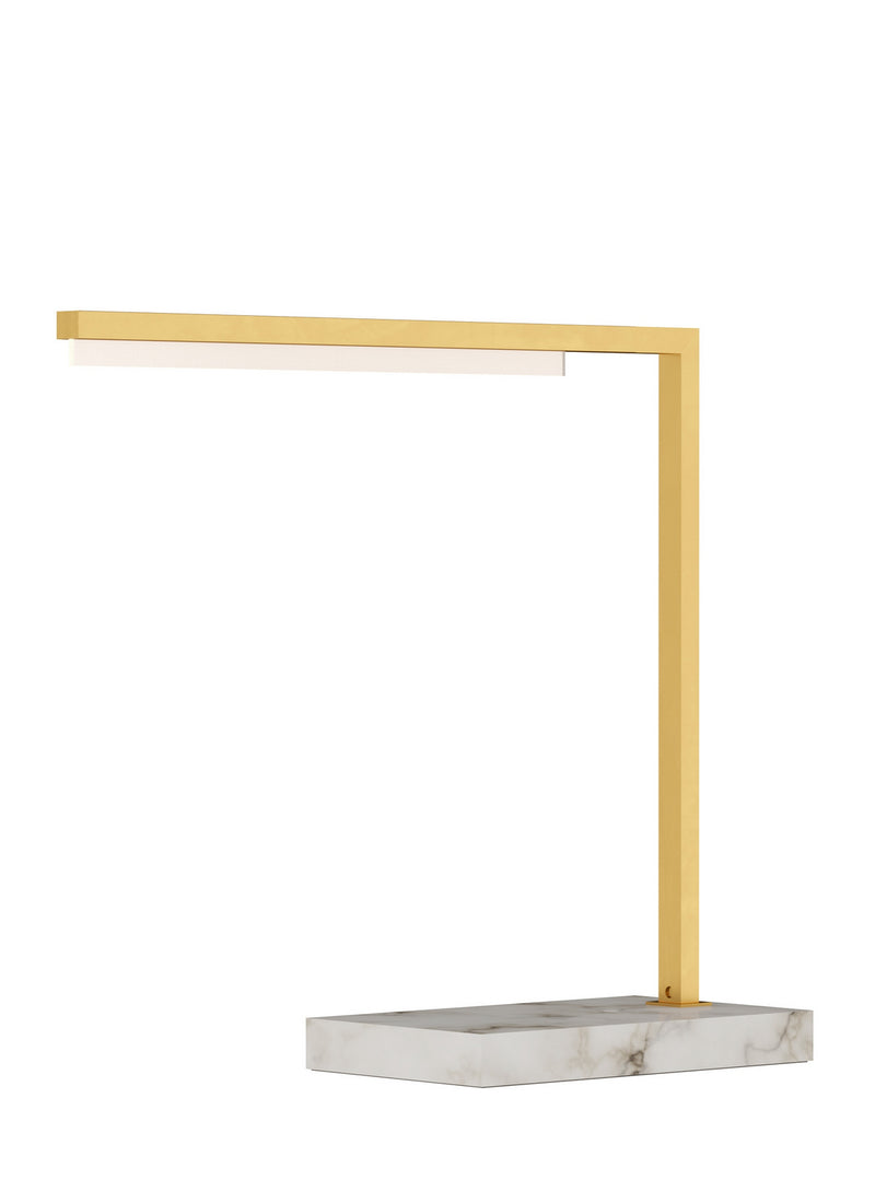 Visual Comfort Modern - 700PRTKLE18NB-LED927 - LED Table Lamp - Klee - NATURAL BRASS/WHITE MARBLE