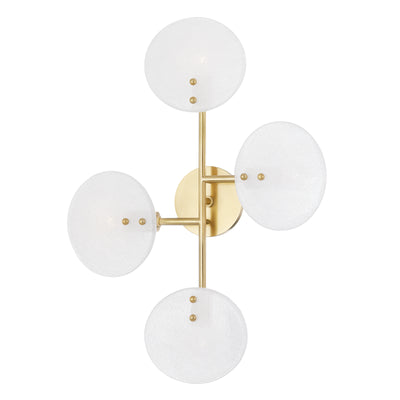 Mitzi - H428604-AGB - Four Light Wall Sconce - Giselle - Aged Brass