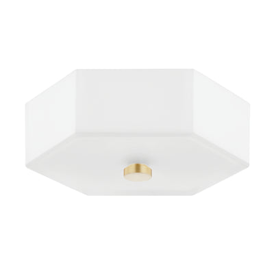 Mitzi - H462502-AGB/PN - Two Light Flush Mount - Lizzie - Aged Brass/Polished Nickel Combo