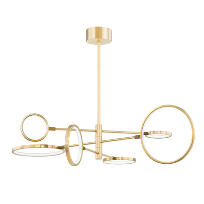 Hudson Valley - 4106-AGB - LED Chandelier - Saturn - Aged Brass