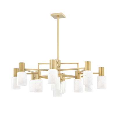 Hudson Valley - 4237-AGB - LED Chandelier - Centerport - Aged Brass