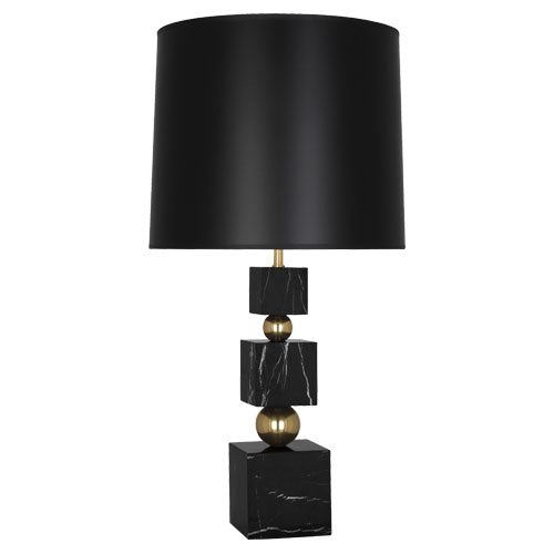 Robert Abbey - 238B - One Light Table Lamp - Jonathan Adler Totem - Modern Brass w/ Black Marble