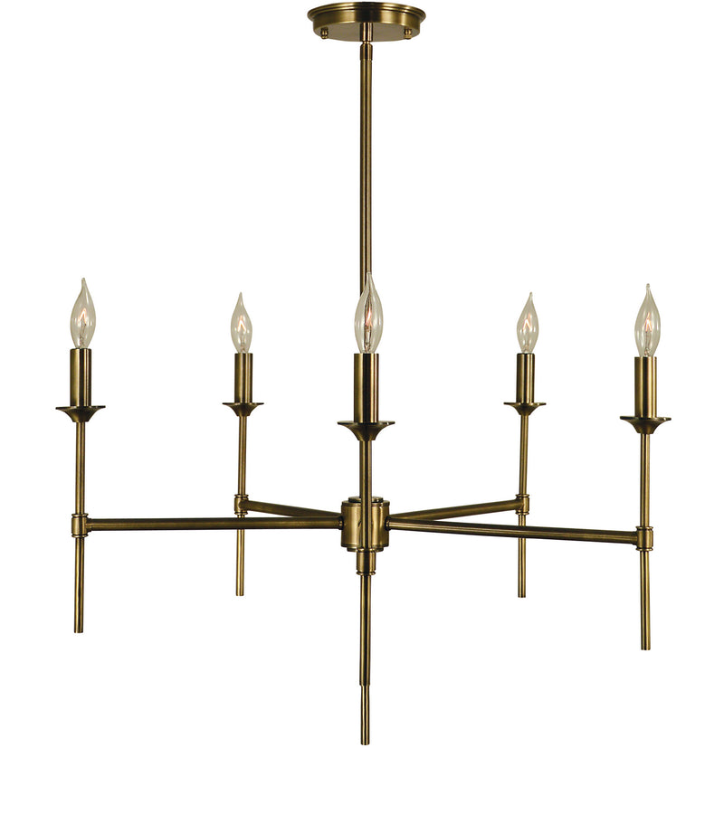 Framburg - 4695 AB - Five Light Chandelier - Chandler - Antique Brass