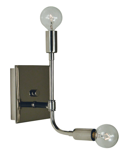 Framburg - 5017 PN/MBLACK - Two Light Wall Sconce - Fusion - Polished Nickel with Matte Black Accents