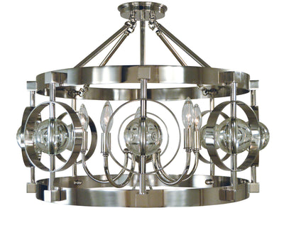 Framburg - 5030 PN - Five Light Flush / Semi-Flush Mount - Ephemeris - Polished Nickel