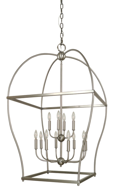 Framburg - 5472 BN - 12 Light Foyer Chandelier - Kenmare - Brushed Nickel