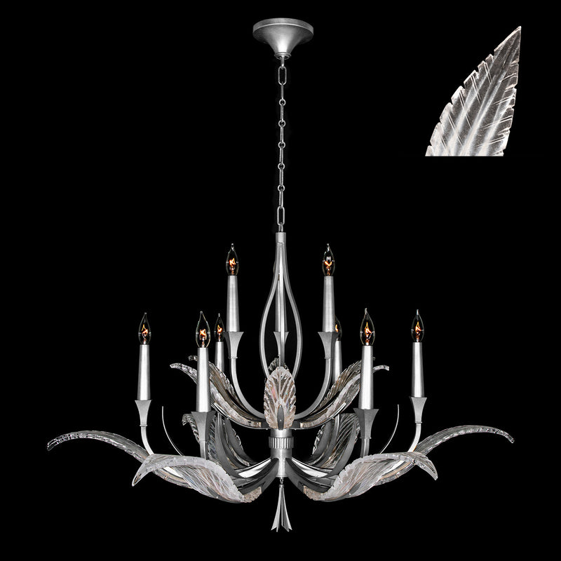 Fine Art - 893640-11ST - Nine Light Chandelier - Plume - Silver