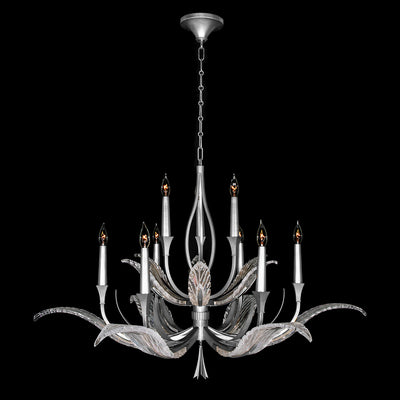 Fine Art - 893640-1ST - Nine Light Chandelier - Plume - Silver