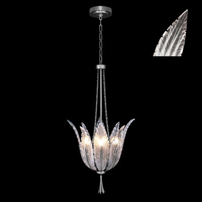 Fine Art - 893940-11ST - Four Light Pendant - Plume - Silver