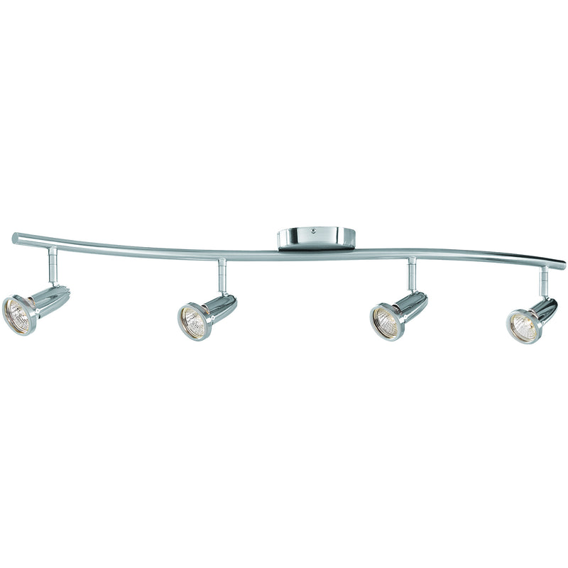 Access - 52204-BS - Four Light Wall or Ceiling Spotlight Bar - Cobra - Brushed Steel