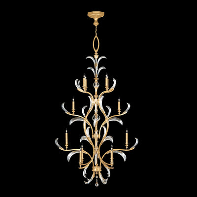 Fine Art - 704040-SF3 - 16 Light Chandelier - Beveled Arcs - Gold Leaf