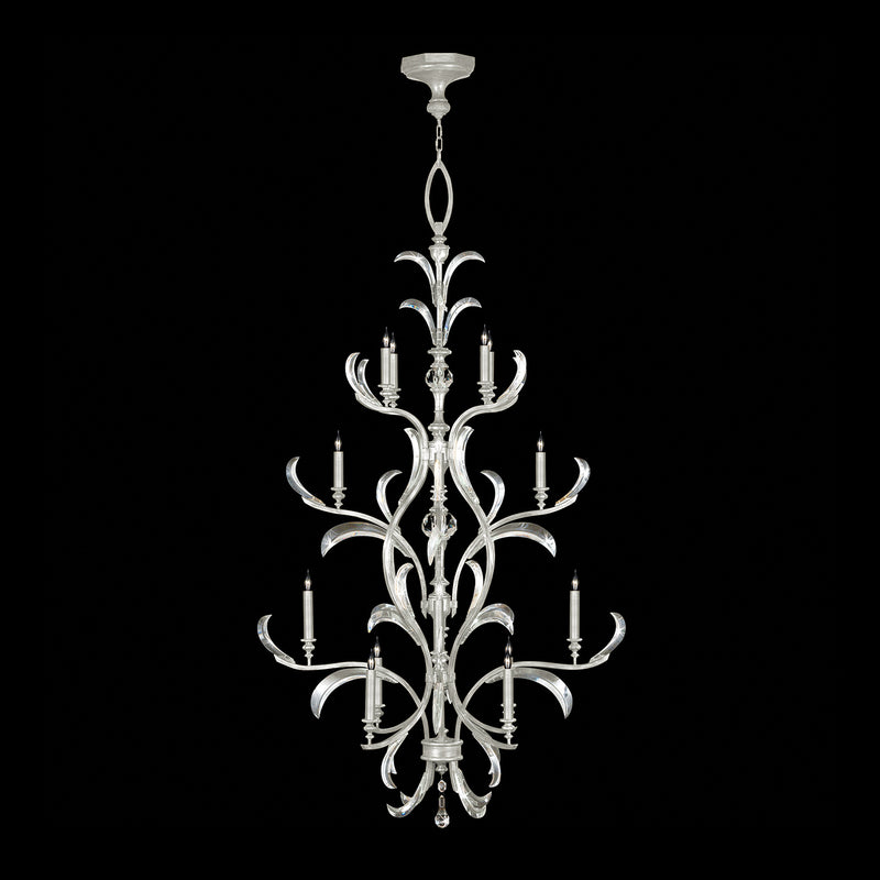 Fine Art - 704040-SF4 - 16 Light Chandelier - Beveled Arcs - Silver Leaf