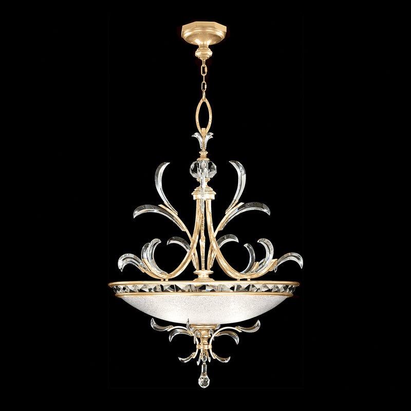 Fine Art - 704440-SF3 - Three Light Pendant - Beveled Arcs - Gold Leaf